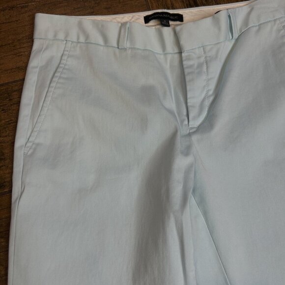 Banana Republic Aqua Blue Ryan Fit Straight Leg Ankle Pants Size 4 - Picture 8 of 11